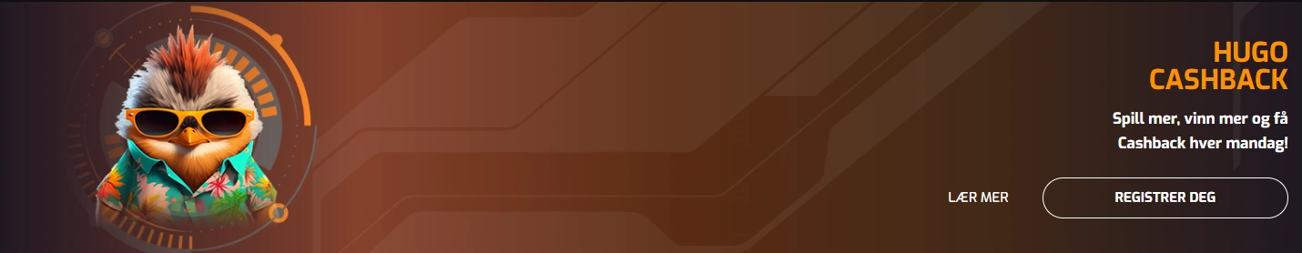 hugo casino cashback bonus